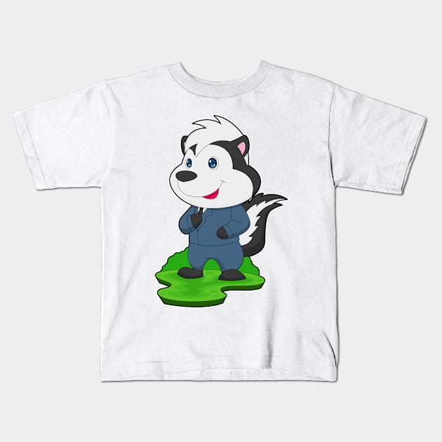 Skunk Groom Wedding Kids T-Shirt by Markus Schnabel